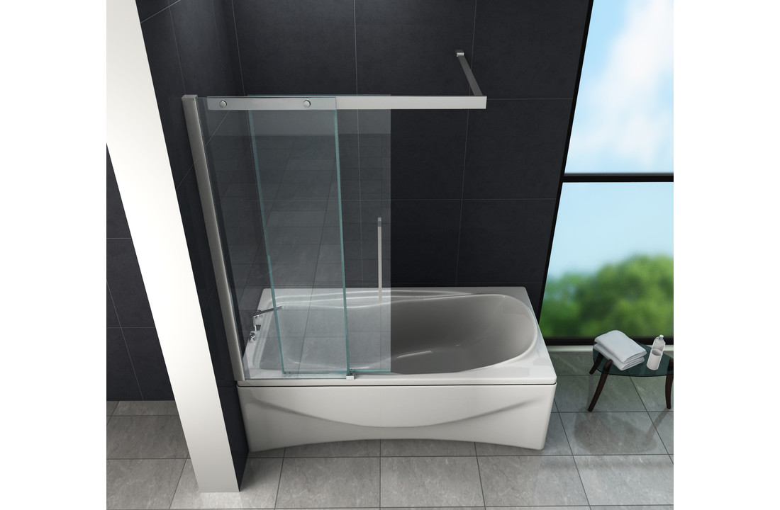 Move Schuifdeur douchewand voor bad 120x150 cm helder glas