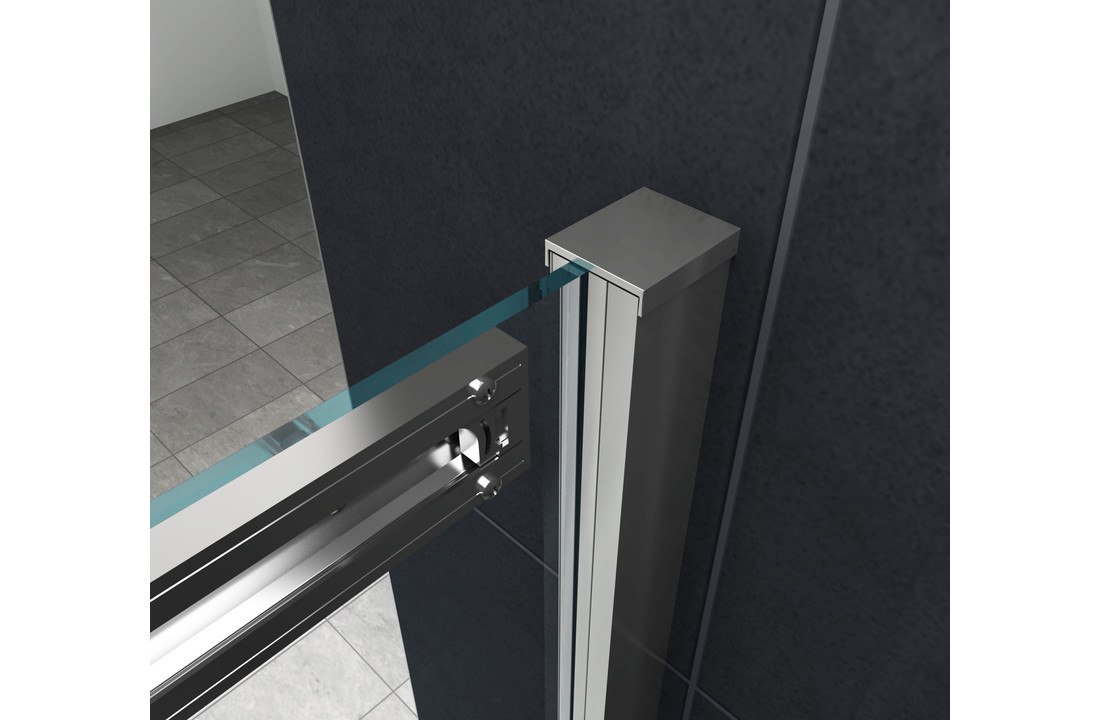 Move Schuifdeur douchewand voor bad 120x150 cm helder glas