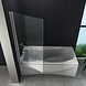 Badscherm 80x140 cm draaibaar glazen douchewand voor bad met handdoekhouder Badscherm 80x140 cm draaibaar glazen douchewand voor bad met handdoekhouder