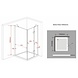 Novia douchecabine zij instap rechthoek 90x75x195 cm - matzwart Novia douchecabine zij instap rechthoek 90x75x195 cm - matzwart