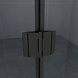 Novia douchecabine zij instap vierkant 80x80x195 cm - matzwart Novia douchecabine zij instap vierkant 80x80x195 cm - matzwart