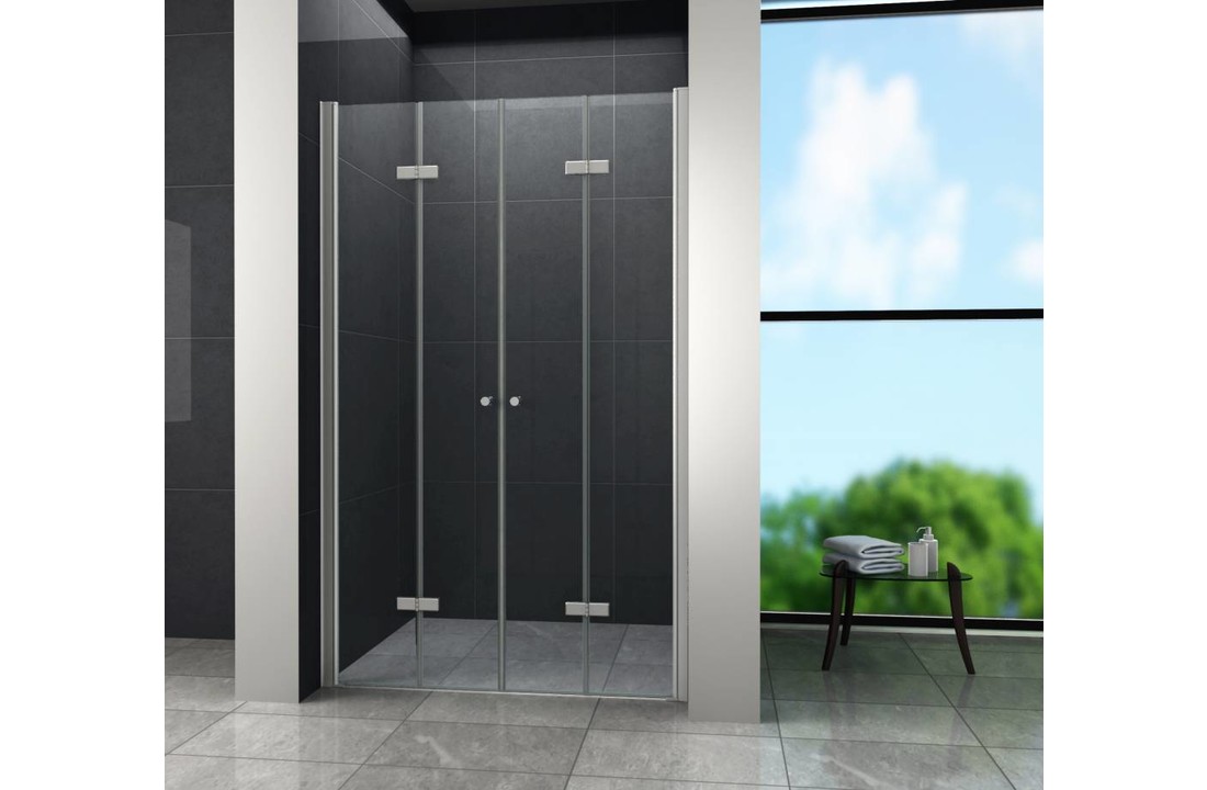 Accor vouwbare douchedeur nisdeur 130x195 cm helder glas