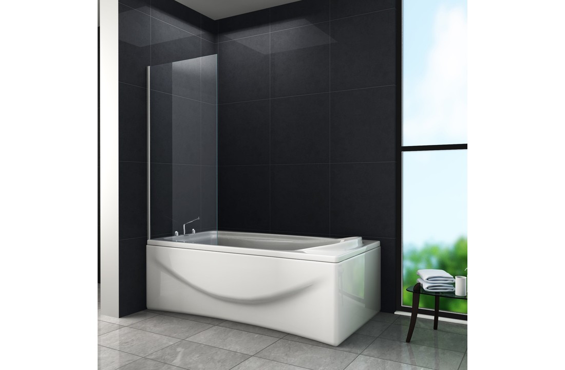 Square Douchewand voor Bad 70x140 cm helder glas