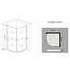 MARI Douchecabine kwartrond 80x80x190 cm MARI Douchecabine kwartrond 80x80x190 cm