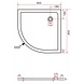 Rheiner douchebak 80x80x5 cm kwartrond zwart Rheiner douchebak 80x80x5 cm kwartrond zwart