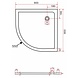 Rheiner douchebak 90x90x5 cm kwartrond zwart Rheiner douchebak 90x90x5 cm kwartrond zwart