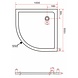 Rheiner douchebak 100x100x5 cm vierkant zwart Rheiner douchebak 100x100x5 cm vierkant zwart