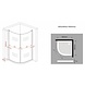 MARI douchecabine kwartrond 90x90x190 cm MARI douchecabine kwartrond 90x90x190 cm