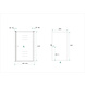 Nisdeur Base met profiel 100x200 cm. 8 mm NANO glas Nisdeur Base met profiel 100x200 cm. 8 mm NANO glas