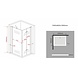 Ontario douchecabine zij instap met vouwdeur 100x80x195 cm Ontario douchecabine zij instap met vouwdeur 100x80x195 cm