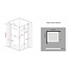 Ontario douchecabine zij instap met vouwdeur 100x100x195 cm Ontario douchecabine zij instap met vouwdeur 100x100x195 cm