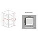 Clip douchecabine met vouwdeuren 80x80x180 cm Clip douchecabine met vouwdeuren 80x80x180 cm