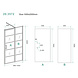 Matzwarte Horizon Nisdeur 100 cm Rechts/Links + Vast Paneel Matzwarte Horizon Nisdeur 100 cm Rechts/Links + Vast Paneel