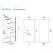 Matzwarte Horizon Nisdeur 110 cm Rechts/Links + Vast Paneel Matzwarte Horizon Nisdeur 110 cm Rechts/Links + Vast Paneel