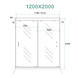 Dubbele nis schuifdeuren 120x200 cm Dubbele nis schuifdeuren 120x200 cm