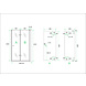 Fold vouwbare douchedeur 90x200 cm nisdeur rechts 8 mm glas Fold vouwbare douchedeur 90x200 cm nisdeur rechts 8 mm glas