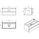 STILO Badmeubel greeploos 100 cm hoogglans wit met softclose STILO Badmeubel greeploos 100 cm hoogglans wit met softclose
