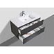 STILO Badmeubel greeploos 100 cm hooogglans antraciet met softclose STILO Badmeubel greeploos 100 cm hooogglans antraciet met softclose