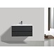 STILO Badmeubel greeploos 100 cm hooogglans antraciet met softclose STILO Badmeubel greeploos 100 cm hooogglans antraciet met softclose