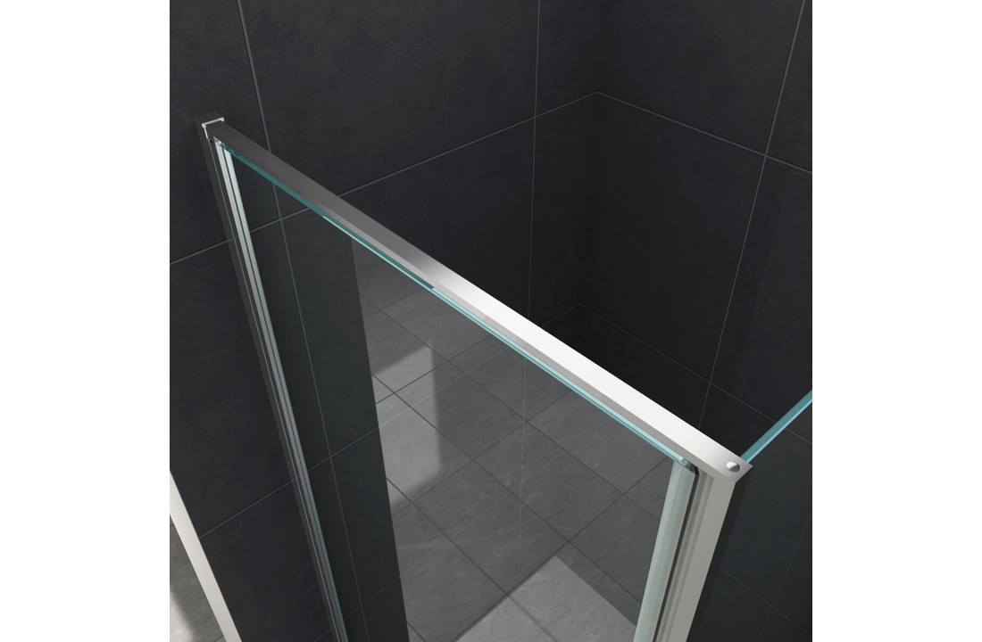 Setel Douchecabine 80x80 cm Zij Instap Vierkant 8 mm - Chroom incl. waterdicht strip