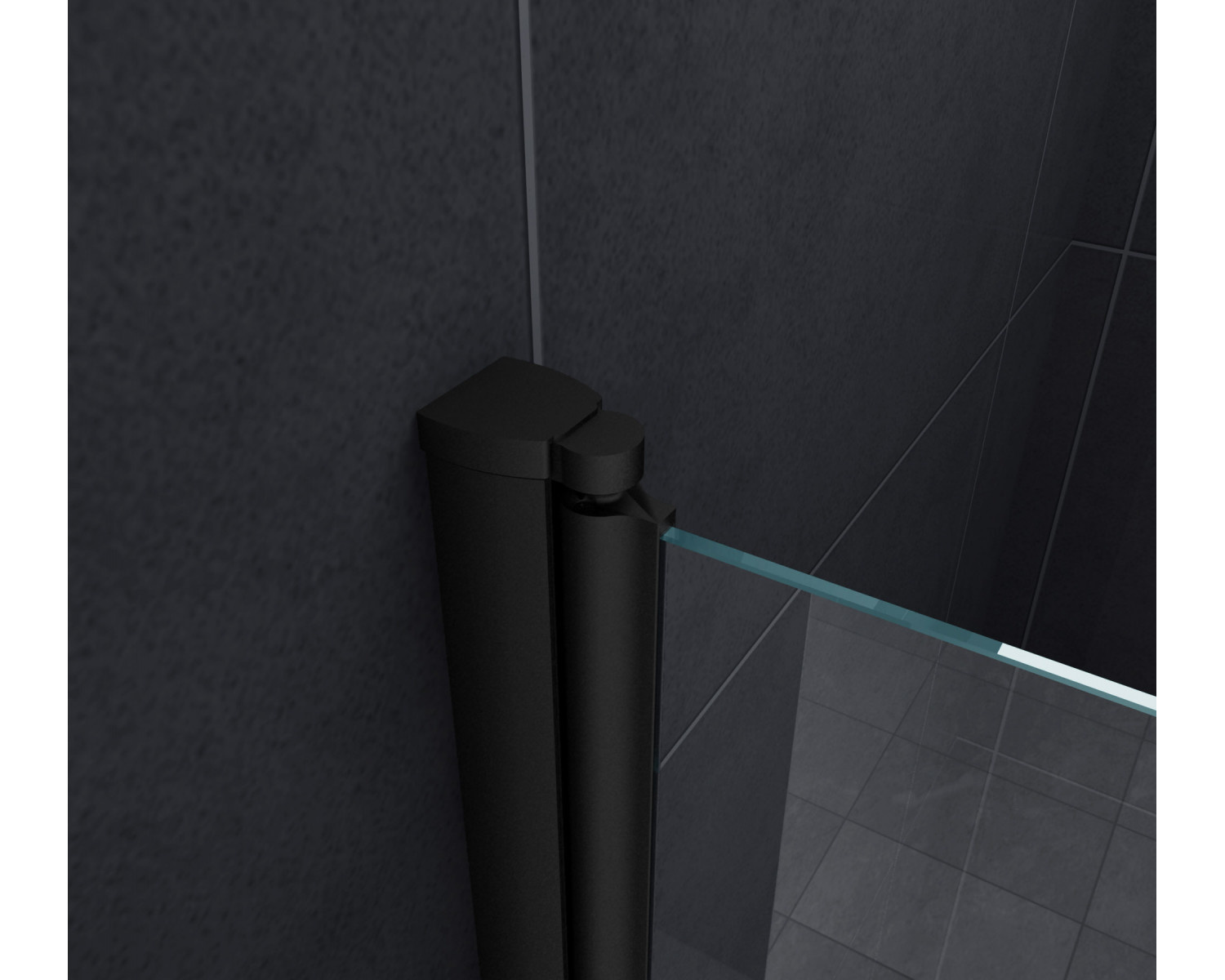 Brize 100x140 cm mat zwart bad douchescherm vouwdeur helder glas