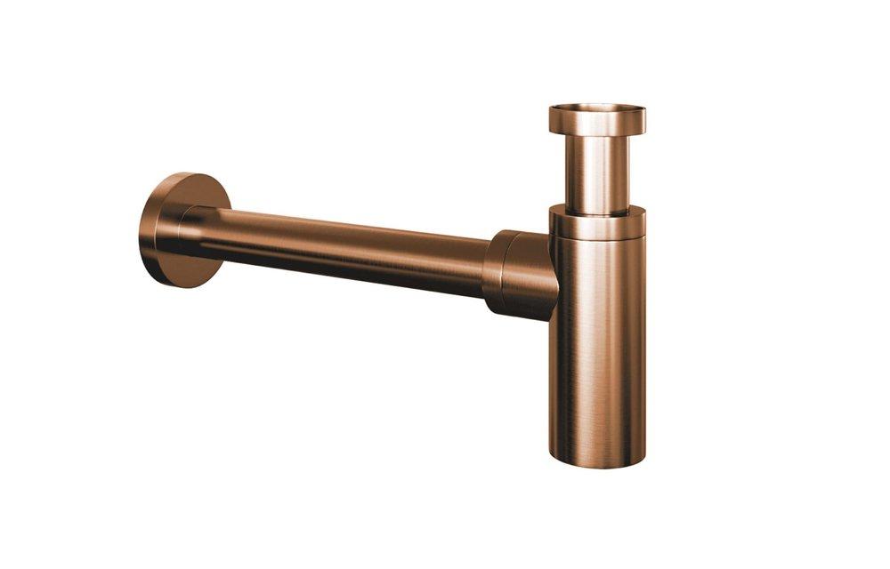 Brauer Copper Edition wastafelsifon geborsteld koper PVD