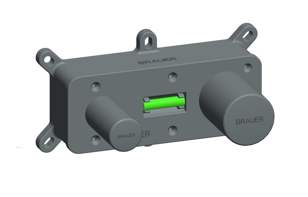 Brauer koper Edition inbouw wastafelkraan - inclusief inbouwdeel koper PVD
