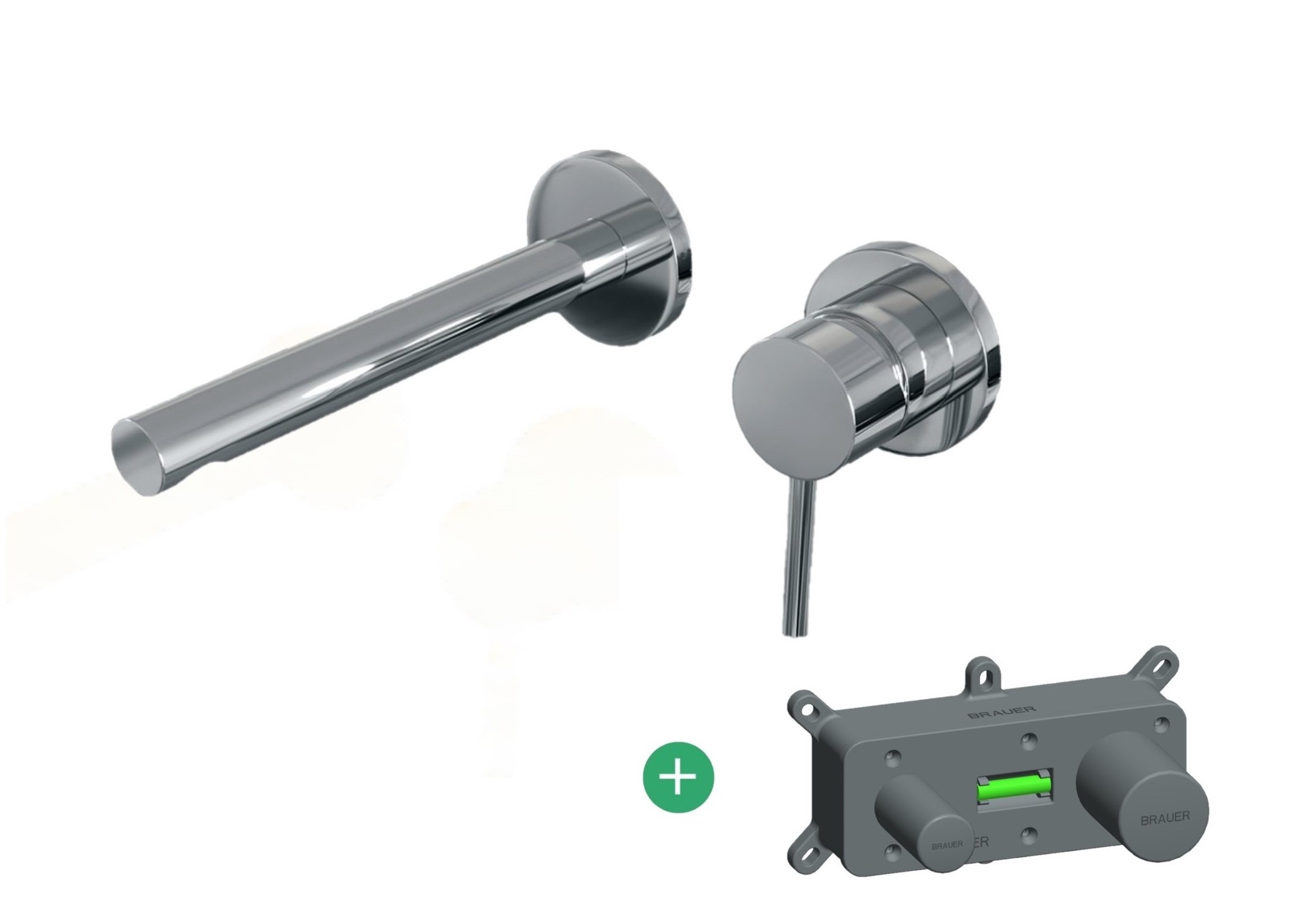 Brauer chroom Edition inbouw wastafelkraan - inclusief inbouwdeel Chroom