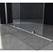 Schuifbare inloopdouche 160x200 cm op rail - complete set Schuifbare inloopdouche 160x200 cm op rail - complete set