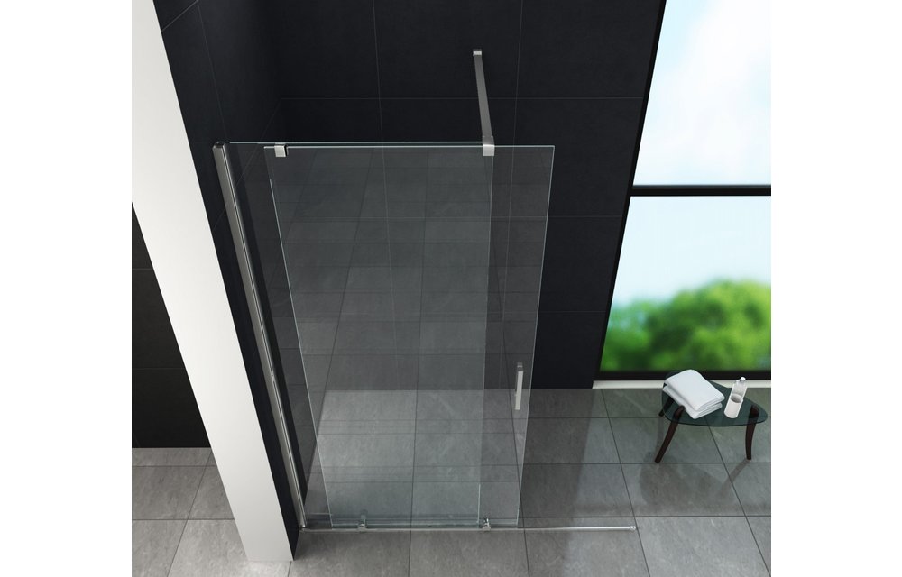 Schuifbare inloopdouche 180x200 cm op rail - complete set