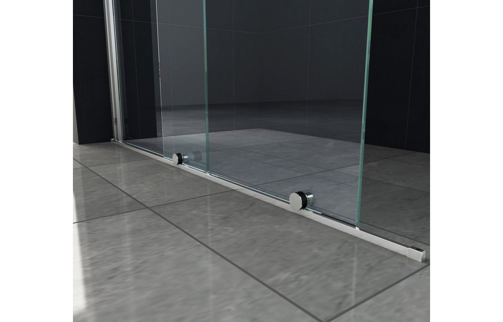 Schuifbare inloopdouche 180x200 cm op rail - complete set