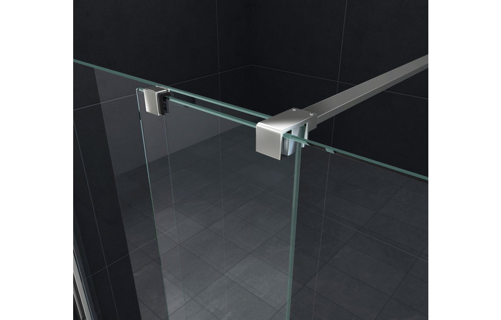 Schuifbare inloopdouche 180x200 cm op rail - complete set