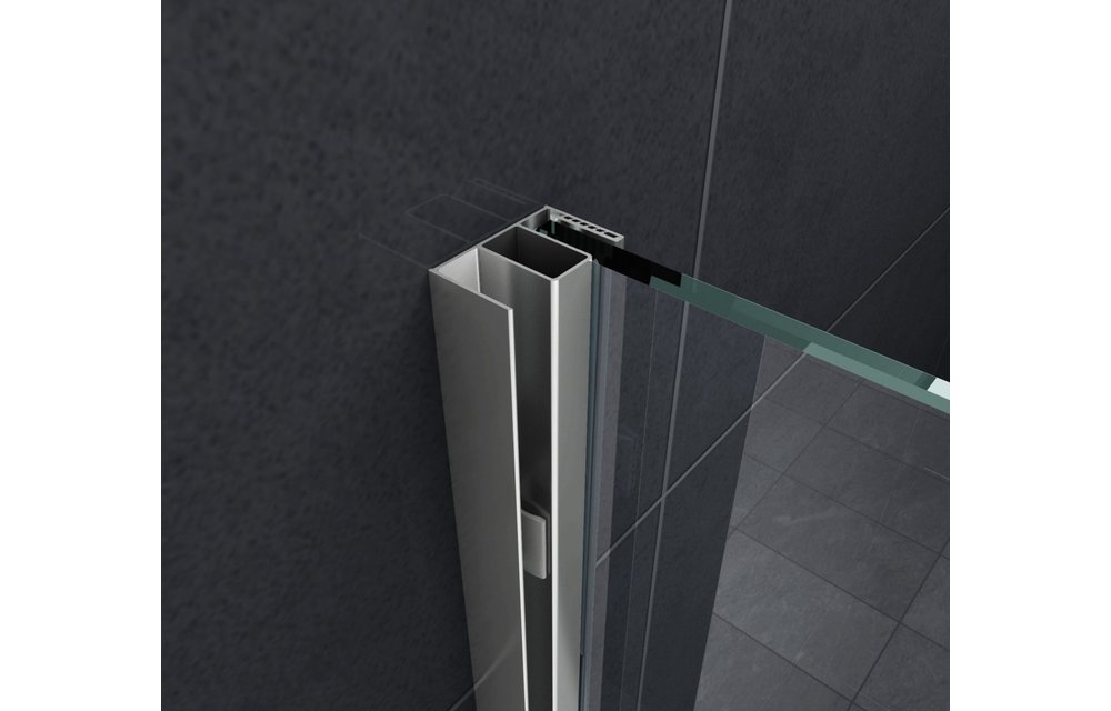 Schuifbare inloopdouche 180x200 cm op rail - complete set