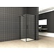 Uni Zij Instap Douchecabine 90x90 Mat Zwart met Anti Kalk Uni Zij Instap Douchecabine 90x90 Mat Zwart met Anti Kalk