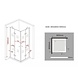Mat zwarte douchecabine 80x80x195 cm hoek-instap douchecabine kleurvast Mat zwarte douchecabine 80x80x195 cm hoek-instap douchecabine kleurvast