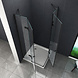 Mat zwarte douchecabine 90x90x195 cm hoek-instap douchecabine kleurvast Mat zwarte douchecabine 90x90x195 cm hoek-instap douchecabine kleurvast