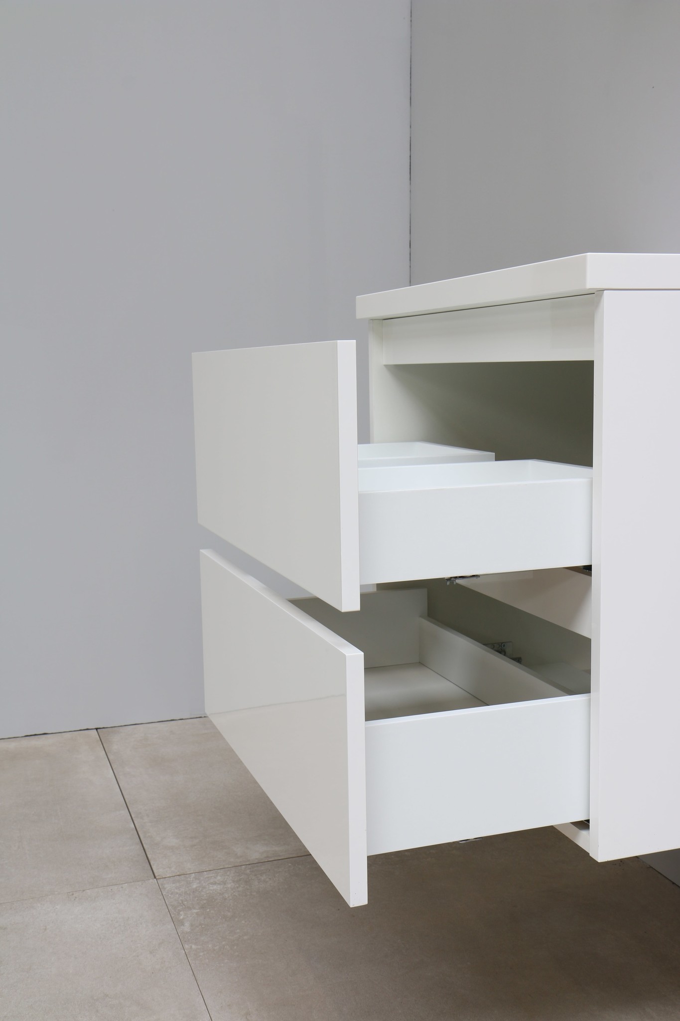 Stef badmeubel - 80 cm - keramische wastafel - 1 kraangat - hoogglans wit