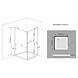 Novia douchecabine zij instap vierkant 80x80x170 cm Novia douchecabine zij instap vierkant 80x80x170 cm