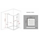 Novia douchecabine zij instap vierkant 90x90x170 cm Novia douchecabine zij instap vierkant 90x90x170 cm