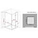 Novia douchecabine zij instap vierkant 100x100x195 cm Novia douchecabine zij instap vierkant 100x100x195 cm
