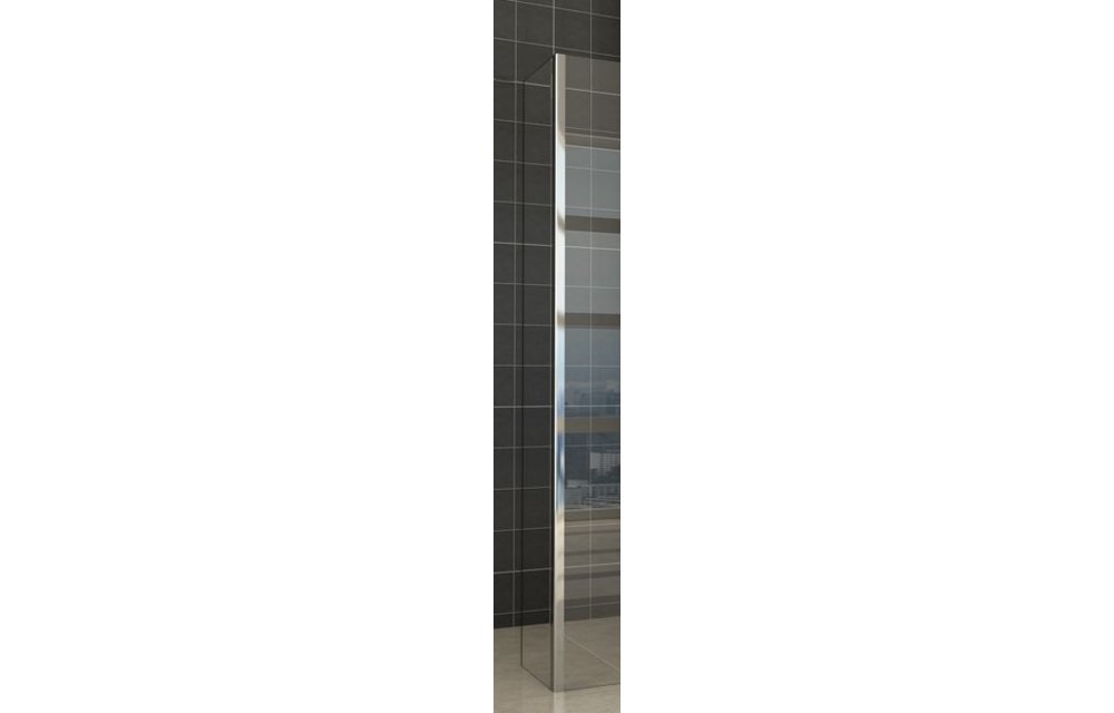 Zijwand met hoekprofiel 40 x 200 x 1 NANO glas