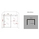 Slide douche schuifdeur voor nis 150-154 x 195 cm Slide douche schuifdeur voor nis 150-154 x 195 cm