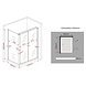 Combi douchecabine zij instap met draaideuren 120x90x195 cm Combi douchecabine zij instap met draaideuren 120x90x195 cm