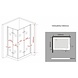 Clip douchecabine met klapdeuren 100x80x195 cm Clip douchecabine met klapdeuren 100x80x195 cm