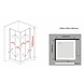 Clip douchecabine met vouwdeuren 100x100x195 cm Clip douchecabine met vouwdeuren 100x100x195 cm