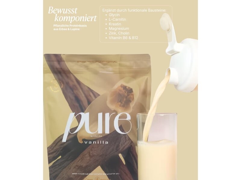 PURE Vanilla 600 g – Plant-Based Protein Powder