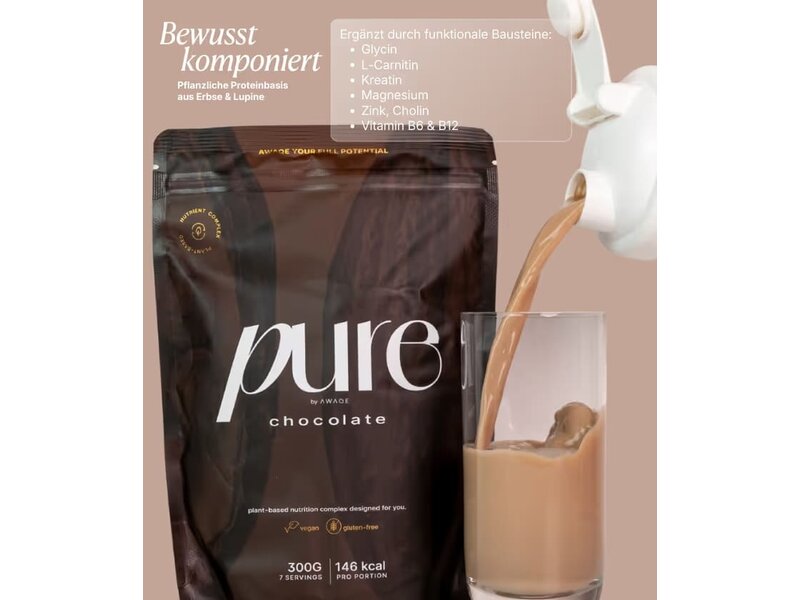 PURE Chocolate 300 g – Plant-Based Protein Powder