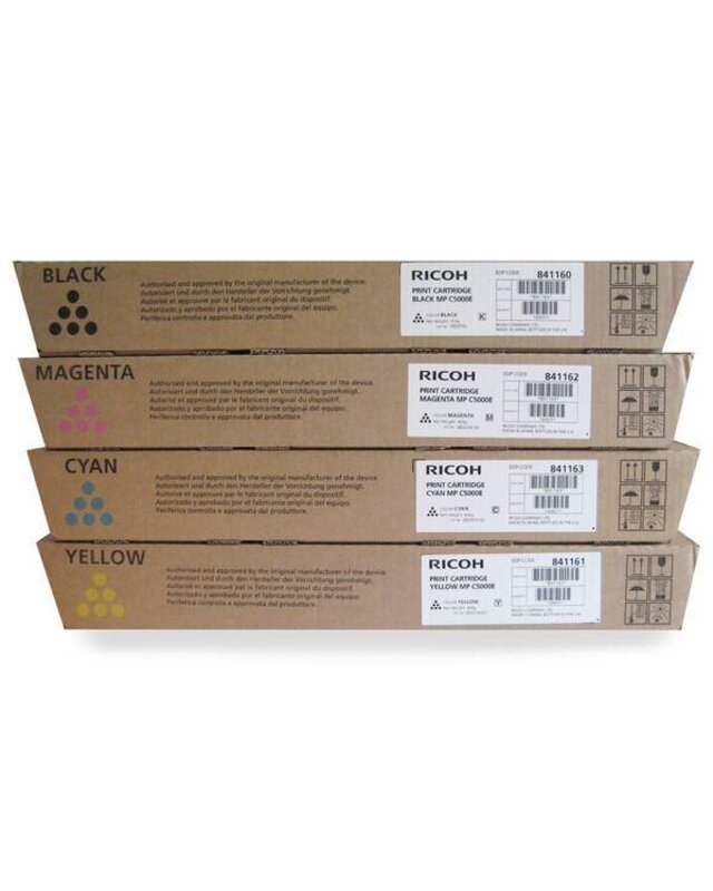 Ricoh Afficio MP C2500E MP C3000E black cyan magenta en yellow tonerset