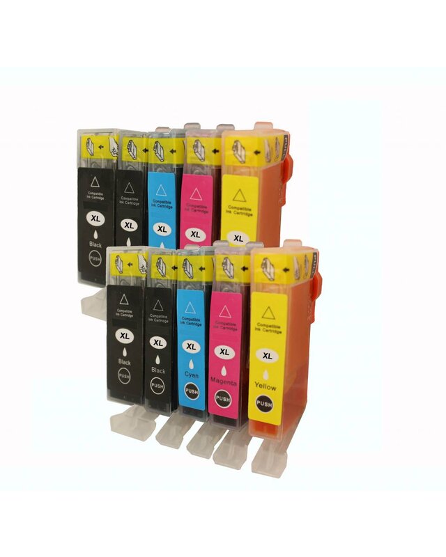 Set 10x inktpatroon voor Canon PGI5 CLI8