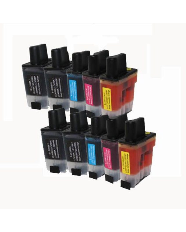 Set 10x alternatief patroon voor Brother Lc900